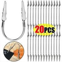 ราคา 20ชิ้นสายยางอเนกประสงค์คลิปหนีบผมปากจระเข้หัวคู่18ซม รูปภาพบัตรรูปภาพแบบ DIY ที่ใส่กระดาษโน้ตอุปกรณ์สำนักงาน (23397197738)