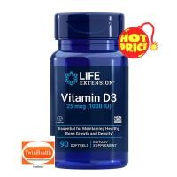 ราคา Life Extension Vitamin D3 25 mcg 1000 IU 90 Softgels (10503937234)