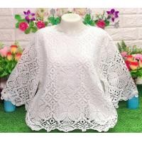 ราคา เสื้อลูกไม้ฟรีไซส์อก 50 ถึง 52 นิ้วใส่ได้มีซับในเสื้อใส่สบายไม่คัน (23158051856)