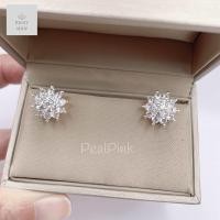 ราคา ต่างหูเพชรกระจุกรูปดอกพิกุล สวยหรูดูแพง ขนาดประมาณ1cm (22531826914)