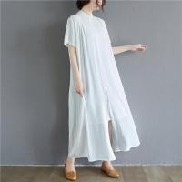 ราคา ชุดเดรสสำหรับคนอ้วนเดรสเชิ้ตผ้าฝ้ายคลุมท้องใส่แล้วดูผอมเพรียวเดรสยาวทรงหลวมไซส์ใหญ่ใส่ช่วงฤดูร้อนสำหรับสาวอวบ (21849658142)