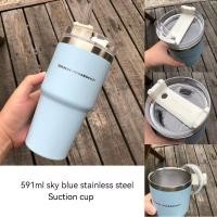 ราคา RuiMing 20OZ stanley starbucks 304 Stainless Steel Vacuum Car Hold Straw Coffee cup Tumbler Large capacity (24382993788)