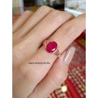 ราคา แหวนเศษนาคแท้หัวพลอยทับทิมมีครบไซด์ (23521174301)