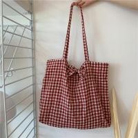ราคา กระเป๋าผ้าใบลายสก็อตแบบสะพายไหล่ผ้าฝ้ายสไตล์เกาหลีสำหรับผู้หญิง กระเป๋าถือแบบลำลอง กระเป๋าสะพายข้างแบบอเนกประสงค์ กระเป๋าถือแบบอเนกประสงค์ (22265605887)