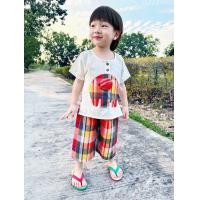 ราคา ชุดไทยประยุกต์เด็ก ผ้าพื้นเมืองขาวม้า ลายช้าง เนื้อนิ่มใส่สบาย n (24382561977)