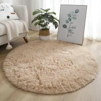 ราคา เสื่อพรมทรงกลมกำมะหยี่นุ่มมากพรมขนฟูสีขาวสำหรับห้องนอนห้องนั่งเล่นตกแต่งบ้านเด็ก hiasan kamar ร้านเสริมสวย (23725565688)