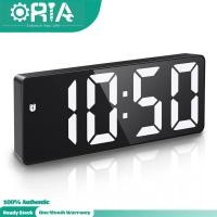 ราคา ORIA นาฬิกาดิจิตอลแบบ LED นาฬิกาปลุกควบคุมเสียง USB นาฬิกาตั้งโต๊ะ12 24H ฟังก์ชั่น Snooze 3ความสว่างปรับนาฬิกาปลุก3โหมดสำหรับห้องนอนหน้าแรก (8291518518)