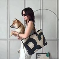 ราคา MOUSSON กระเป๋าทรงโท้ตลายพิมพ์โมโนแกรมเทรนด์ความจุมากแฟชั่นของผู้หญิงกระเป๋าผ้าใบแรลลี่กระเป๋าสะพายไหล่ของผู้หญิง (24153063720)