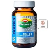 ราคา EXP 17 11 2025 Banner Fish Oil Vitamin B Complex แบนเนอร์ ไฮ บี ผสมน้ำมันปลา บรรจุ 30 เม็ด จำนวน 1 กระปุก (18330475845)