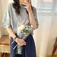 ราคา เสื้อยืดคอกลมแขนสั้นผ้าถักสไตล์ญี่ปุ่น 3 สี ทรงหลวม ระบายอากาศได้ดี แขนยาว 5 ส่วน ทรงหลวม แขนยาว 5 ส่วน แขนยาว 5 ส่วน (21856147152)