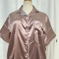 ราคา ชุดนอนผ้าซาตินไซส์ใหญ่ ชุดนอนรอบอก50นิ้ว ชุดนอนแขนสั้นขาสั้น ชุดนอนคนอ้วน (11808817699)