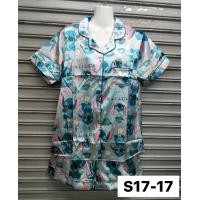 ราคา ชุดนอนผ้าซาตินไซส์ใหญ่ ชุดนอนรอบอก50นิ้ว ชุดนอนแขนสั้นขาสั้น ชุดนอนคนอ้วน (11010370120)