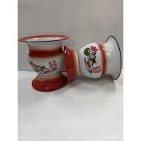 ราคา กระโถนปากแตร กระโถนเคลือบ พิมพ์ลาย ทรงสูง ขนาดปาก 23 ซม สูง23 5ซม (12643801105)