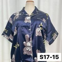 ราคา ชุดนอนผ้าซาตินไซส์ใหญ่ ชุดนอนรอบอก50นิ้ว ชุดนอนแขนสั้นขาสั้น ชุดนอนคนอ้วน (10385629776)