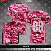 ราคา เสื้อพิมพ์ลาย Zone A รุ่น ชุดจบที่เรา เบาที่สุด ลายพราง ทรงเอ มีเบอร์ วัยรุ่นทรงเอ (23118483029)