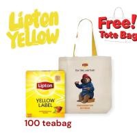 ราคา ชาลิปตัน ชาลิปตันกล่องสีเหลือง 100 ซอง Lipton Yellow label Free กระเป๋าผ้า (23933640141)