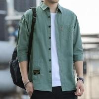 ราคา เสื้อเชิ้ตแขนยาว slim fit ไม่ต้องรีด เสื้อคอปก เสื้อสีพื้น เสื้อเชิ้ตชาย เสื้อทำงาน เสื้อสีกากี เสื้อผ้าแฟชั่นผู้ชาย ซัมเมอร์แขนสามส่วน (24348259171)