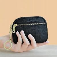 ราคา กระเป๋าใส่เหรียญหนังวัวชั้นดี Mini Coin Purse Ladies Fashion Versatile Key Holder Simple Card Holder Soft Leather Zipper Closure (22464700525)