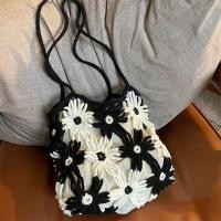 ราคา กระเป๋าสะพายไหล่แบบถัก DIY ดอกทานตะวัน กระเป๋าสะพายฤดูร้อน กระเป๋าสะพายลำลอง กระเป๋าถือทรงถุงผ้าฝ้ายลายดอกไม้ (24531790243)