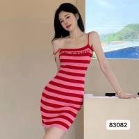 ราคา Kim shop พร้อมส่ง เดรสสายเดี่ยว มินิเดรสไหมพรม ผ้านิ่มดีมาก งานหรูเซ็กซี่มากจ้ะ83082 (18495113843)