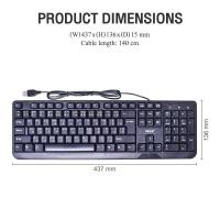 ราคา ส่งเร็ว OKER KB 318 Keyboard USB คีย์บอร์ดมาตรฐาน สีดำล้วน Slim Desktop Waterproof Keyboard Black DM 318 (19456964747)