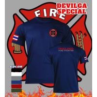 ราคา เสื้อยืด นักดับเพลิง FIRE ผ้าไมโครเนื้อผ้าระบายอากาศดีแห้งไว้ ออกกำลังกายทั้งในร่มและกลางแจ้ง (22875925882)