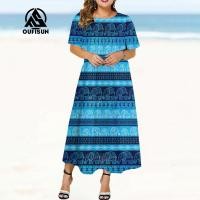 ราคา เดรสช้างสาวอวบ ชุดช้างผู้หญิง เดรสช้างหญิง ชุดเดรส ลาย ช้าง Elephant dress for fat girls ชุดเดรสโบฮีเมียนพิมพ์ลายวินเทจ (21910306595)