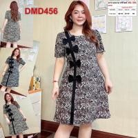 ราคา เดรส สาวอวบ ชุดทำงาน แฟชั่น ผ้าวูลเวฟ 2XL 3XL เสื้อผ้าคนอ้วน เสื้อผ้าสาวอวบ DMD456 (24285339493)