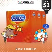 ราคา ถุงยางอนามัย 52 ดูเร็กซ์ เซนเซชั่น ถุงยาง Durex Sensation ผิวไม่เรียบ หนา 0 06 มม 3 กล่อง (633218652)