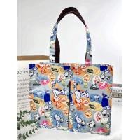 ราคา กระเป๋าผ้าเคลือบกันน้ำ A4 ทรงนอน สะพายไหล่ ขนาด 14 ใส่เอกสาร ใส่แฟ้มได้ จุมากๆ (19414818827)