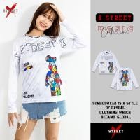 ราคา เสื้อยืดแขนยาว หมีเบสิค XSTREET TeddyBear Basic เสื้อยืดคอกลมแขนยาวพิมพ์ลาย ผ้าไมโครฯระบายอากาศดี (24438832523)