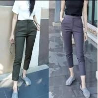 ราคา กางเกง 7ส่วน ผ้าไอวี่ กางเกงทำงาน กางเกงแฟชั่น (1111932889)