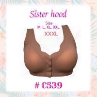 ราคา สปอร์ตบรา ไร้ขอบ กระดุมหน้า sister hood 539 M 3XL ผ้าลื่นใส่สบาย (23059680328)