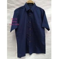 ราคา เสื้อเชิ้ตผู้ชายแขนสั้น สีดำ มี 24สี ผ้าอ๊อกฟอร์ด (23366089268)