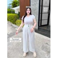 ราคา กางเกงขายาวสาวอวบ ทรงสวยใส่สบาย ท04 เอวใหญ่ 34 44 นิ้ว ขากว้าง 3 สี ดำ ขาว น้ำตาล (24524431708)