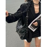 ราคา กระเป๋าสะพายไหล่ทรงสี่เหลี่ยมใหญ่สำหรับผู้หญิง กระเป๋าสะพายข้างหนัง PU สีดำน้ำเงินอ่อนสไตล์มินิมอลแบบลำลอง กระเป๋าสะพายข้างสำหรับเดินทาง (23225116148)