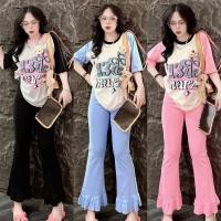 ราคา S259 ชุดเซ็ท 2 ชิ้น เสื้อ กางเกงขายาว ขาม้า ไม่มีกระเป๋าด้านข้าง เข็มกลัดหัวหมี (23261798810)