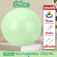 ราคา ลูกบอลโยคะ บอลโยคะ Yoga Ball ลูกบอลฟิตเนส พร้อมที่สูบลม ขนาด 55ซม 65ซม และ 75ซม PVC คุณภาพดี (22575533896)