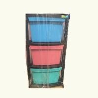 ราคา ตู้ลิ้นชัก ลิ้นชัก3ชั้น เกียวโตล็อคเกอร์3ชั้นคละสี ตัวเล็ก ชั้นวางของ ตู้ลิ้นชัก ตู้เก็บเสื้อผ้า ตู้ลิ้นชักพลาสติก ขนาด30x39x57 (24444774347)