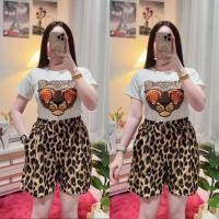 ราคา มาแรงสุดๆ BB ชุดเซ็ต 2 ชิ้น เสื้อผ้าร่องเข้ารูปแขนสั้น สกีนลายเสือ กางเกงขาสั้และขายาวนลายเสือไมโครพิมพ์ลาย มีกระเป๋าข้าง (23805290675)