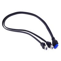 ราคา F4Dual 2 Port USB 3 0 Front Panel Extension Cable a Type Female to 20 Pin Box Header Female Slot Adapter Cable (22853045498)