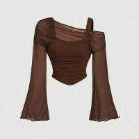 ราคา Closet Crush เสื้อซีทรูแขนยาว เปิดไหล่ ใส่วันตรุษจีน สีแดง สีดำ สีน้ำตาล (23595461168)