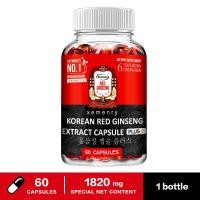 ราคา Korean Red Ginseng Extract Capsules Plus Energy and Endurance Supplement Nagpapabuti ng Mental Clarity Attention Circulation Nagtataas ng Immunity Muscle Enhancer (23348203050)