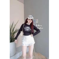 ราคา MBell บอดี้สูทแขนยาว สกรีน เป้าแป๊ก ผ้าเรย่อน (22386952933)