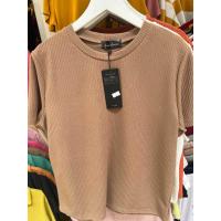 ราคา La dress L40 906 เสื้อยืดคอกลมแขนสั้น ผ้าร่องเนื้อนิ่ม (20379774701)