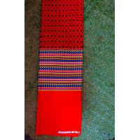 ราคา ผ้าถุงประจำชาติมอญ สีแดงสดใส เย็บแล้ว ลายสวยมาก (16960864924)