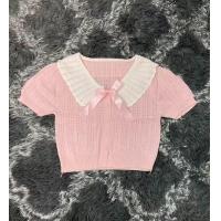 ราคา Yuki เสื้อแขนสั้นคอปก เสื้อไหมพรมแขนสั้น สุดน่ารัก CF0699 X029 (24390573732)