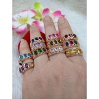 ราคา แหวนแหวนเศษนาคแท้แท้หัวพลอยหลากสี (23075479307)