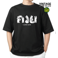 ราคา เสื้อยืดลายแมวกวนๆ เสื้อทาสแมว สกรีนลายแฟชั่นแมวน่ารักๆ ผ้าCOTTON100 (22435597159)