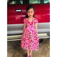 ราคา พร้อมส่ง ชุดทองกวาวเด็ก แขนตุ๊กตา พร้อมโบว์ ย้อนยุค รำวง วินเทจ (18123674585)